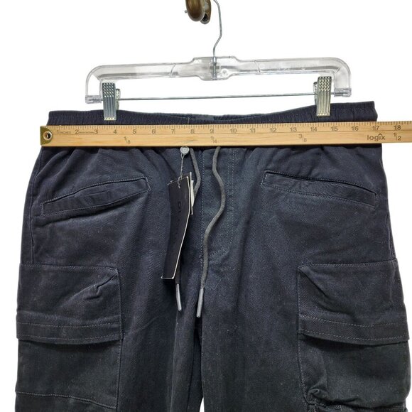 Decibel Mens Cargo Jogger Pants Utility Elastic Waist Size XL Black New - Picture 6 of 11